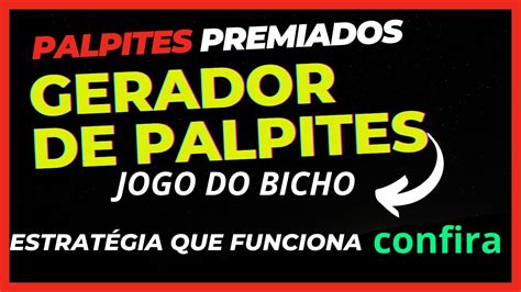 gerador de palpites do jogo do bicho - palpite jogo do bicho rj